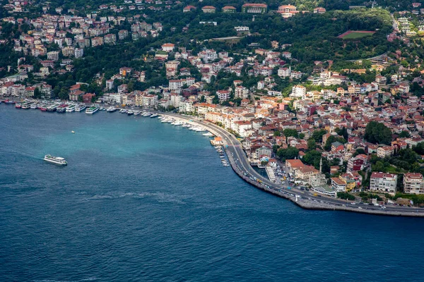 Istanbul Turkey June 2013 Istanbul Landscape Helicopter Istanbul Bebek Beach — Stock Photo, Image