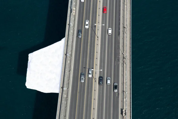 Istanbul Turkey June 2013 Istanbul Landscape Helicopter View Bosphorus Bridge — Stock Photo, Image