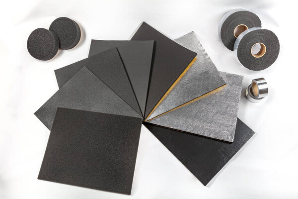 Car sound insulation materials. Adhesive Insulation Sponge, Auto Sound Insulation Rubber Sponge Adhesive, Aluminum Foil Coated Rubber Tape, Car Sound Insulation Rubber Foam.