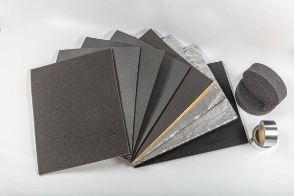 Car sound insulation materials. Adhesive Insulation Sponge, Auto Sound Insulation Rubber Sponge Adhesive, Aluminum Foil Coated Rubber Tape, Car Sound Insulation Rubber Foam.