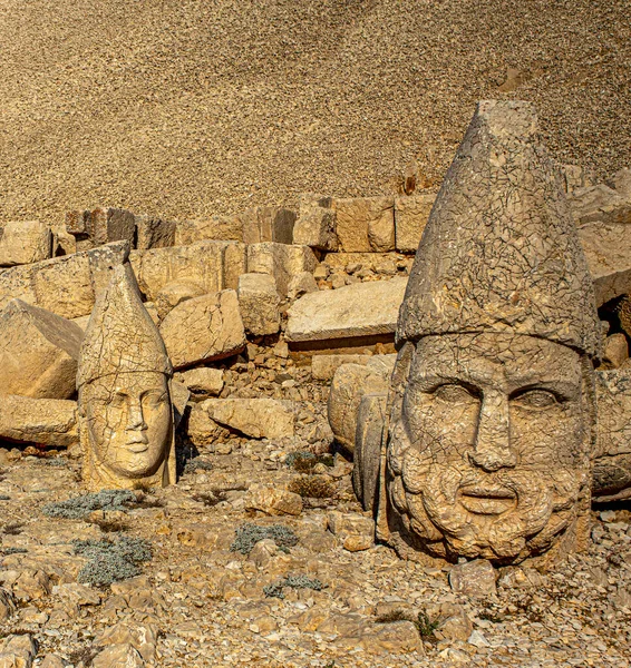 Antike Statuen Auf Dem Nemrut Berg Türkei Das Unesco Weltkulturerbe — Stockfoto