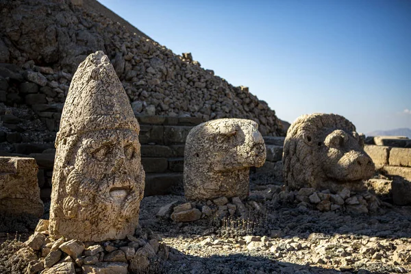 Estatuas Antiguas Montaña Nemrut Turquía Patrimonio Humanidad Por Unesco Monte — Foto de Stock