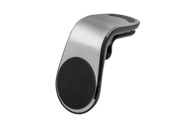 Araba cep telefonu tutucusu. Bir arabada klima prizine monte edilebilir ayarlanabilir aygıt boyutuna sahip mobil bir cihaz tutucu.