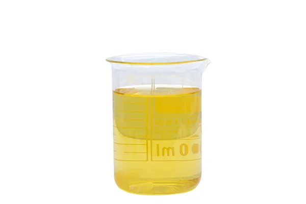 Μπίκερ Χρώμα Υγρού Χημεία Λύσης Εργαστήριο Ποτήρι Ζέσεως Χρωματιστό Υγρό — Φωτογραφία Αρχείου