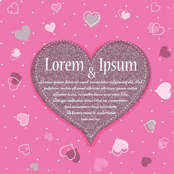 Kalp ile pembe şablon çerçeve