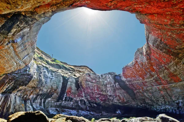 Teufelshöhle Inneren Der Oregonischen Küste Stockbild
