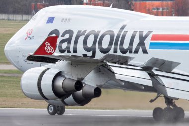 Vilnius / Litvanya 17 Nisan 2020LX-KCL CARGOLUX HAVAALARINLARI ULUSLARARASI BOEING 747-400F