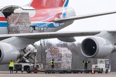 Vilnius / Litvanya 17 Nisan 2020LX-KCL CARGOLUX HAVAALARINLARI ULUSLARARASI BOEING 747-400F