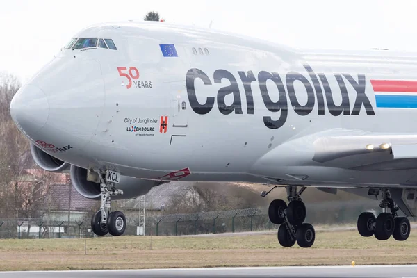 Vilnius Litvanya Nisan 2020Lx Kcl Cargolux Havaalarinlari Uluslararasi Boeing 747 — Stok fotoğraf