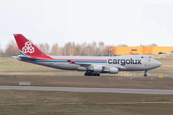 Vilnius Litouwen April 2020Lx Kcl Cargolux Airlines International Boeing 747 — Stockfoto