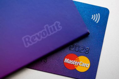 Vilnius / Litvanya 10 Aralık 2018 Revolut bankacılık sistemi