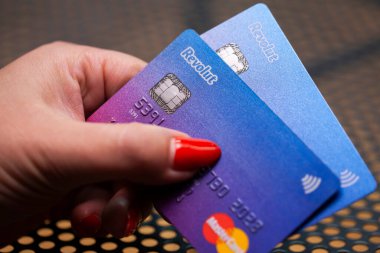 Vilnius / Litvanya 10 Aralık 2018 Revolut bankacılık sistemi