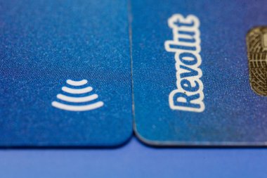 Vilnius / Litvanya 10 Aralık 2018 Revolut bankacılık sistemi