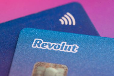 Vilnius / Litvanya 10 Aralık 2018 Revolut bankacılık sistemi