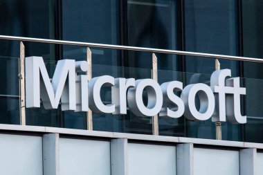 Vilnius / Litvanya 10 Mart 2019 Microsoft imzalı Vilnius 'taki yeni ofis binası