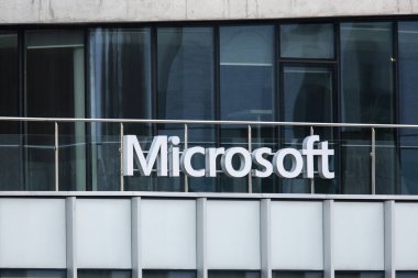 Vilnius / Litvanya 10 Mart 2019 Microsoft imzalı Vilnius 'taki yeni ofis binası