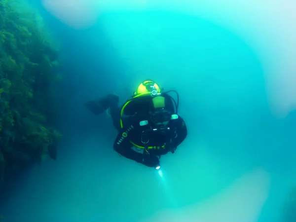 Underwater Photo Scuba Diver Isla Hormigas Spain — Stock Photo, Image