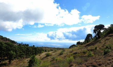 Atlantik Okyanusu 'ndaki El Hierro Adası' ndaki manzaranın fotoğrafı - Kanarya Adaları - İspanya.