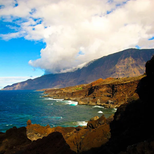 Foto Van Het Landschap Het Eiland Hierro Atlantische Oceaan Canarische — Stockfoto