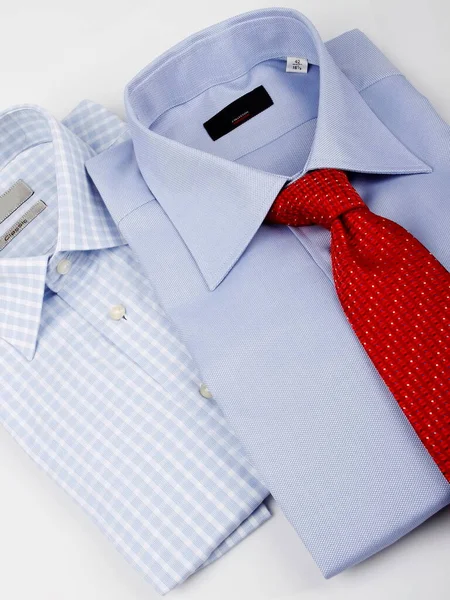 Composición Con Camisa Azul Corbata Roja — Foto de Stock