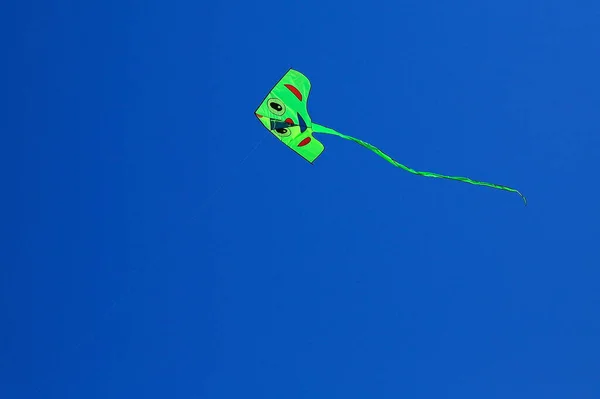 Colorful Kite Blue Sky — Stock Photo, Image