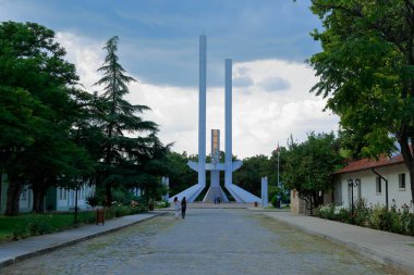 Karaagac, Edirne, Türkiye - 24 Temmuz 1923 'te imzalanan Lozan Barış Antlaşması ile bağlantılı olarak inşa edilen Lozan Anıtı.