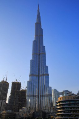 Dubai, BAE - 18 Kasım 2019: Burj Halife. Dünyadaki en yüksek kule binasıdır. (829.84 m) (2.723 ft)