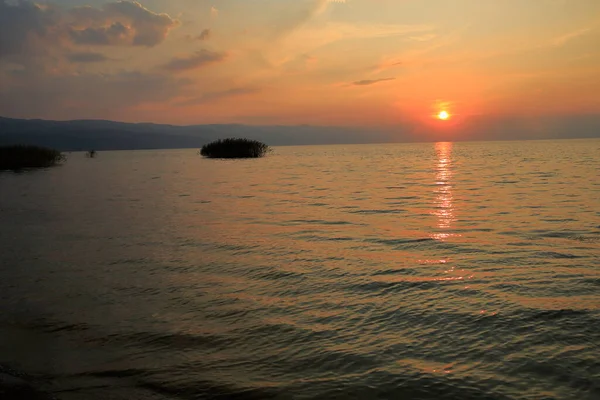 View Iznik Lake Sunset Ancient Name Nicea Historical City Iznik — Stock Photo, Image