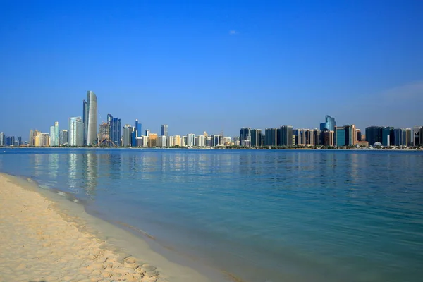 Panoramautsikt Över Dubai Stad Från Kusten Kulturarvet Byn Torn — Stockfoto