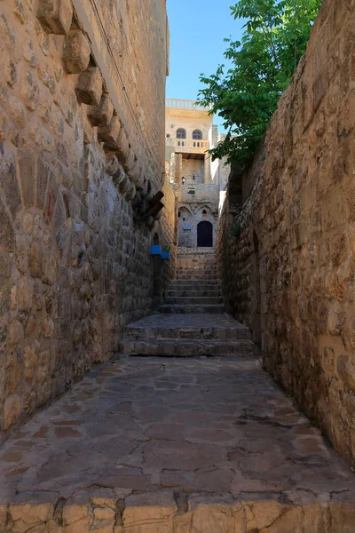 Cidade Histórica Mardin Turquia Uma Vista Das Ruas Estreitas Antiga — Fotografia de Stock