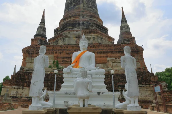 Cidade Sagrada Histórica Ayutthaya Bangkok Tailândia Todos Restos Mortais Cidade — Fotografia de Stock