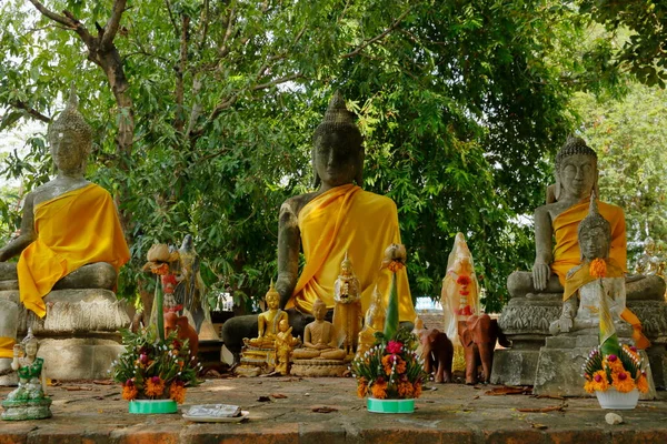 Ciudad Sagrada Histórica Ayutthaya Bangkok Tailandiatodos Los Restos Ciudad Fueron — Foto de Stock