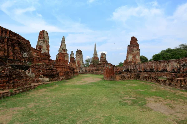 Historiska Heliga Staden Ayutthaya Bangkok Thailandalla Kvarlevor Staden Togs Upp — Stockfoto