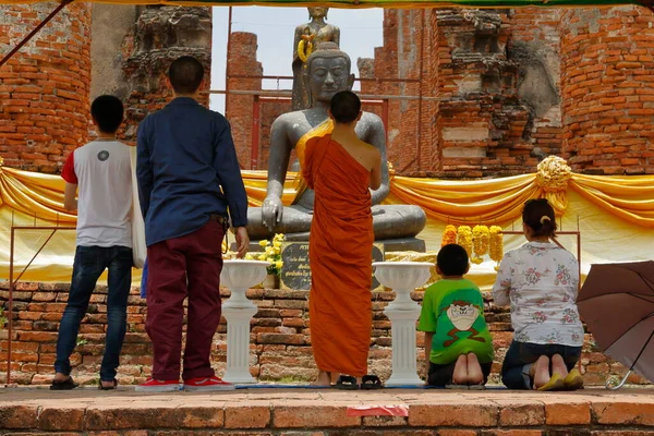 Ciudad Sagrada Histórica Ayutthaya Bangkok Tailandiatodos Los Restos Ciudad Fueron — Foto de Stock