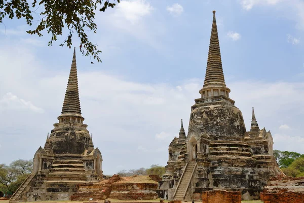 Cidade Sagrada Histórica Ayutthaya Bangkok Tailândia Todos Restos Mortais Cidade — Fotografia de Stock