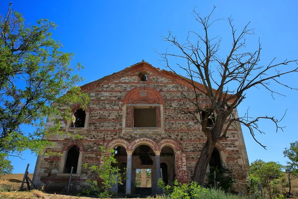 Ruinerna Den Historiska Germanska Kyrkan Den Byggdes 1836 För Grekisk — Stockfoto