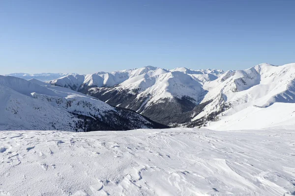 Vinterlandskap Från Polska Berg — Stockfoto