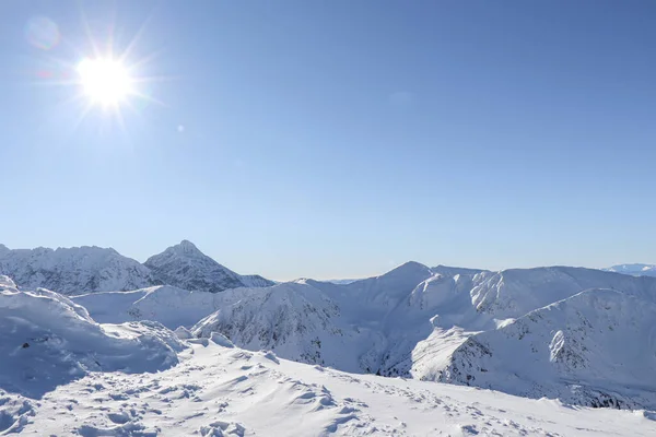 Schöner Winterblick Auf Die Polnischen Berge — Stockfoto