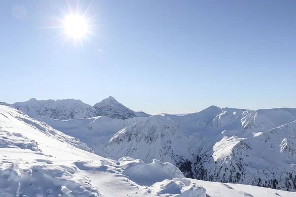 Vacker Vinter Utsikt Över Polska Bergen — Stockfoto