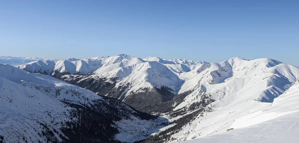 Vacker Vinter Utsikt Över Polska Bergen — Stockfoto