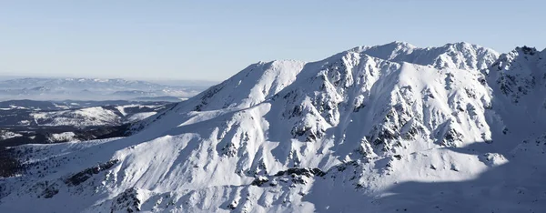 Vacker Vinter Utsikt Över Polska Bergen — Stockfoto