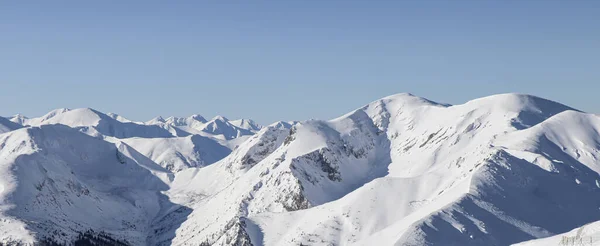 Прекрасний Зимовий Краєвид Польських Гір — стокове фото