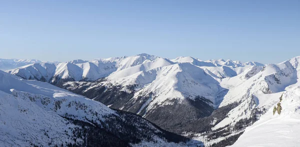 Vacker Vinter Utsikt Över Polska Bergen — Stockfoto