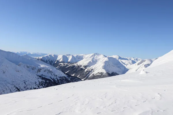 Schöner Winterblick Auf Die Polnischen Berge — Stockfoto