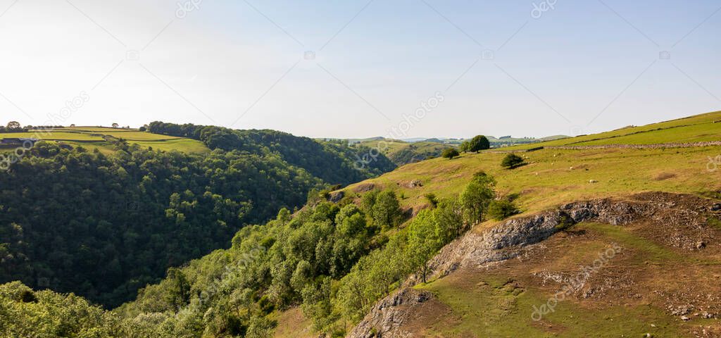 Landscape on a sunny day in a natural nature reserve