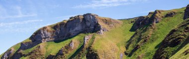 İngiltere 'de Mam Tor Peak Bölgesi. Dağ aşıkları için güzel bir yer..