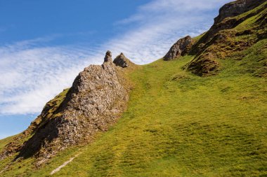 İngiltere 'de Mam Tor Peak Bölgesi. Dağ aşıkları için güzel bir yer..