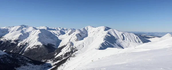 Piękny Widok Zimowy Polskie Góry — Zdjęcie stockowe