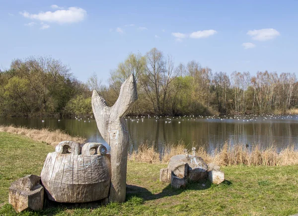 Myslecinek Den Största Stadsparken Polen Ligger Bara Tre Kilometer Från — Stockfoto