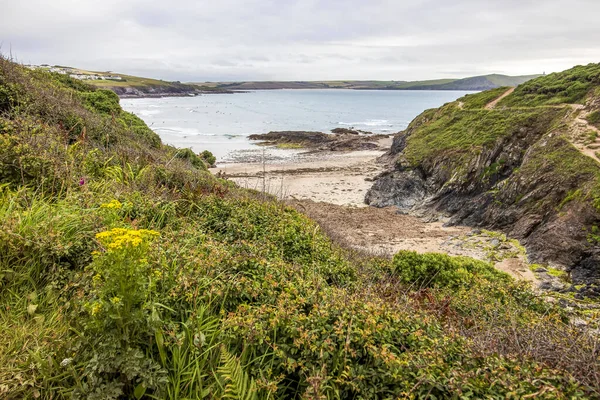 Polzeath Beach Bellissima Vista Mare — Foto Stock